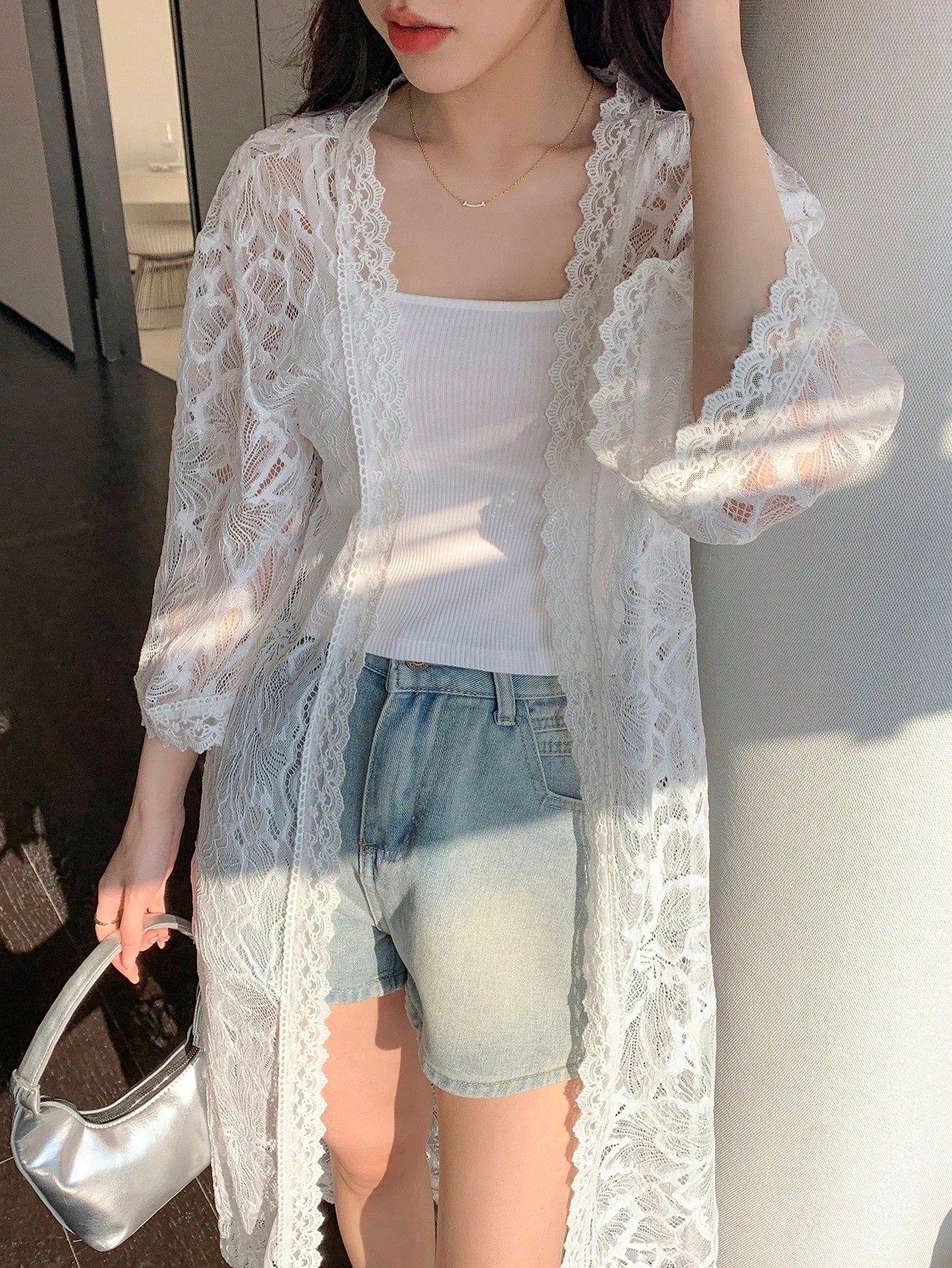 Sheer Lace Blouse 