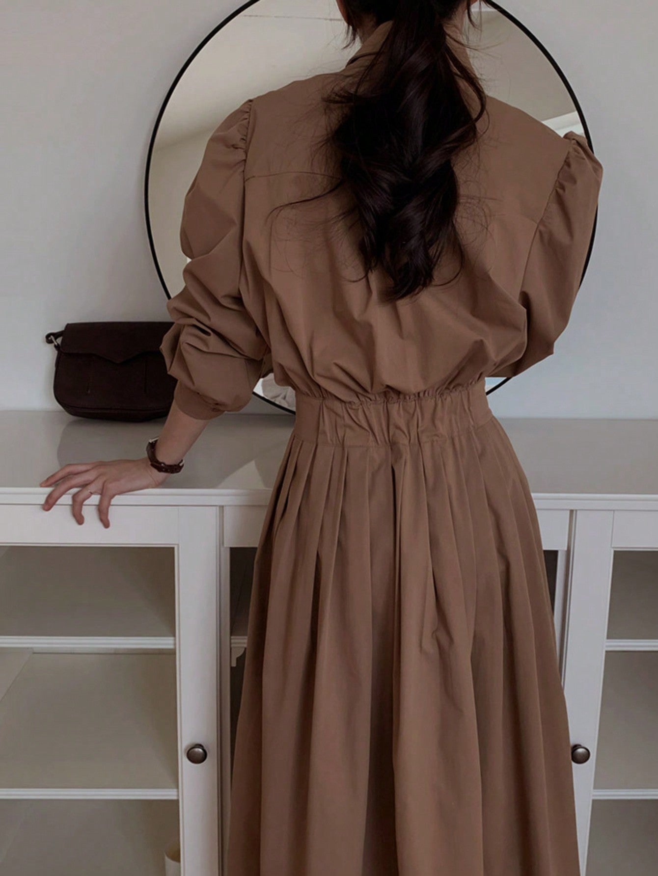 Women's Pleated Shirt Dress – DAZY